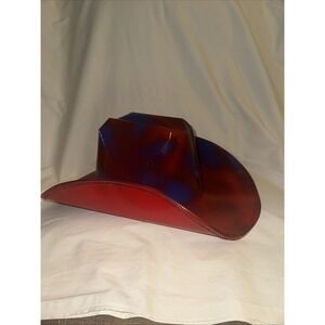 Bud Light Cowboy Hat Beer Box Cardboard Spray Paint Red And Blue